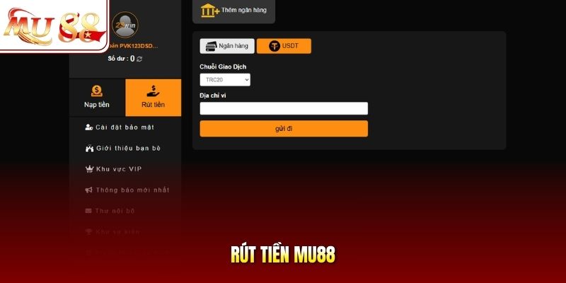 Rút tiền mu88